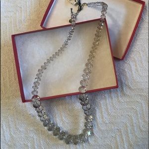 Beautiful sparkling 15” glass necklace new!